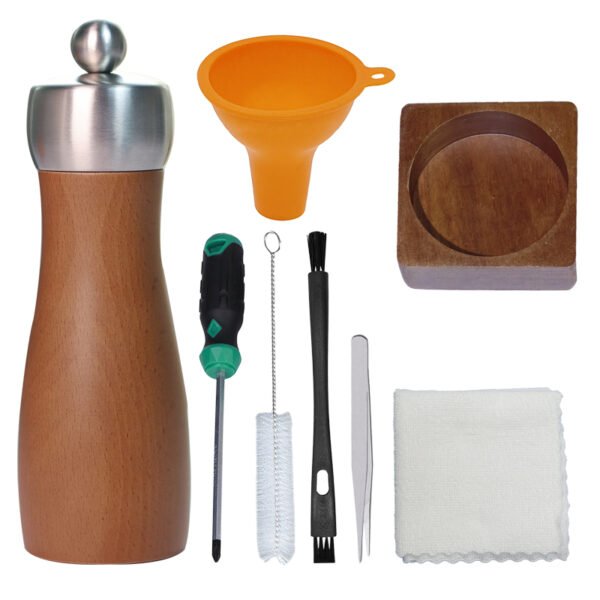 Salz- und Pfeffermühlen-Set aus Holz – Salz mit Keramik-, Pfeffer mit Edelstahlmahlwerk